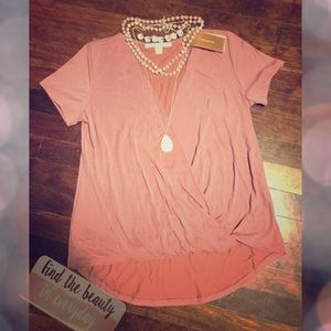 Francesca’s Alya V-neck Cross-wrap Top